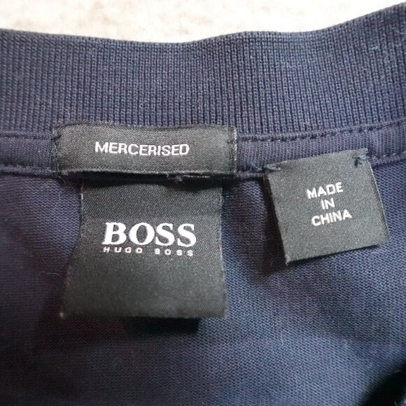 Hugo Boss Shirt Medium Blue Camouflage Mercerized Tiburt - Picture 2 of 9